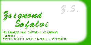 zsigmond sofalvi business card